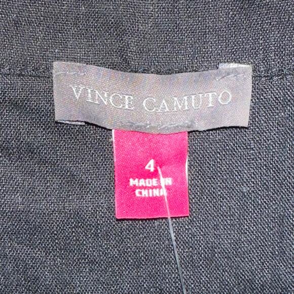 NWT Vince Camuto Black Wide Leg Linen Jumpsuit Size 4 - Picture 3 of 16